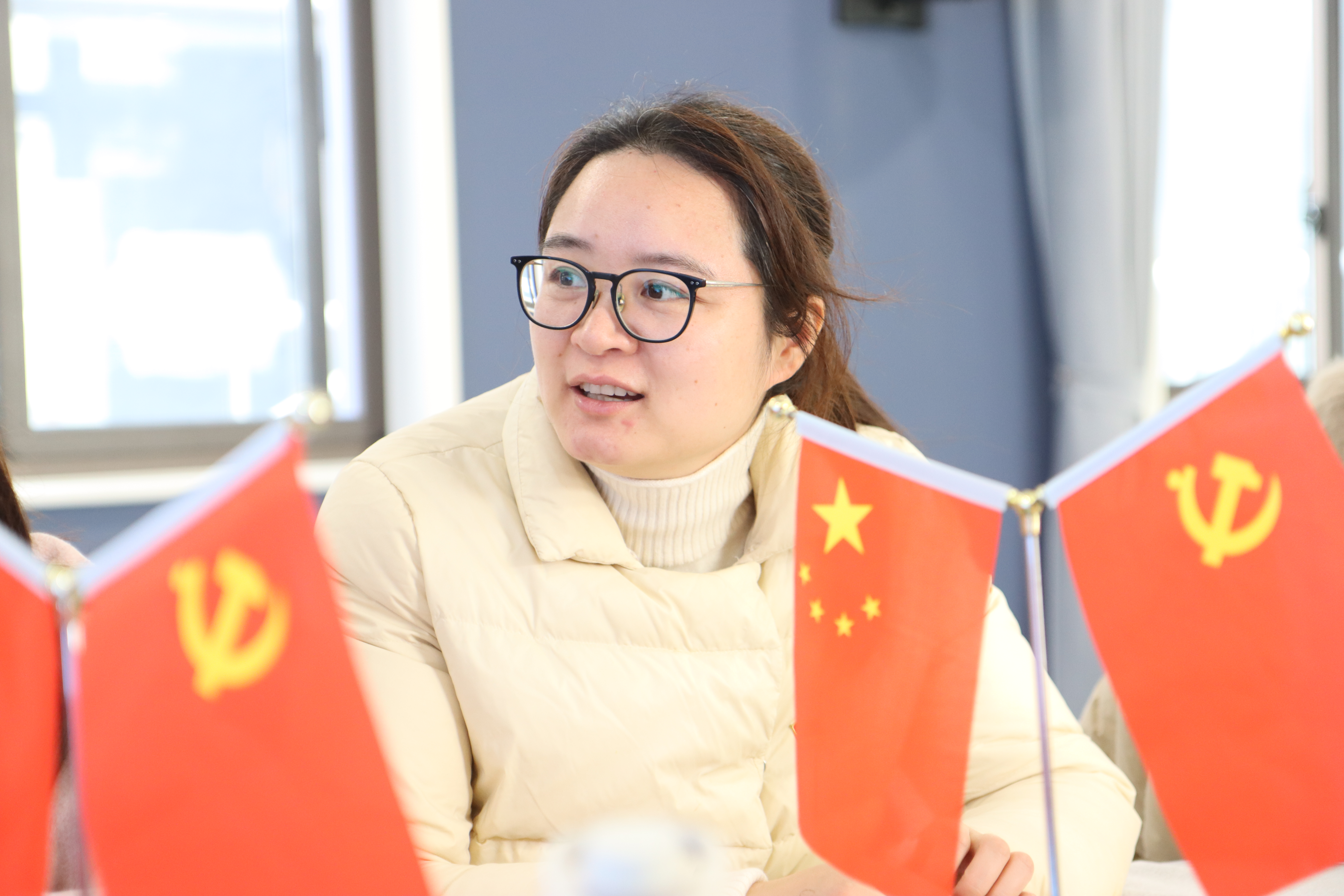 姚雪姣老师发表自己的学习感悟.JPG